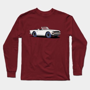 Triumph TR6 Car in white Long Sleeve T-Shirt